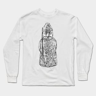 Legendary Berserker Battle: Lewis Chessmen Unleashed Long Sleeve T-Shirt